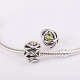 S925 Sterling Dangle Chain Bracelets Silver Pendant Beads