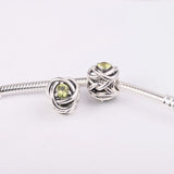 S925 Sterling Dangle Chain Bracelets Silver Pendant Beads