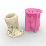 Girl Gypsum Silicone Mold Succulents Concrete Flower Pot Vase Plaster