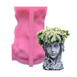 Girl Head Flower Pot Epoxy Mold DIY