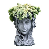 Girl Head Flower Pot UV Epoxy Mold Candle Holder Silicone Mould DIY