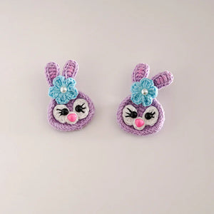 Girl Knitting Rabbit Brooches For Girl Clothes Bag Pendant