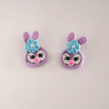 Girl Knitting Rabbit Brooches For Girl Clothes Bag Pendant