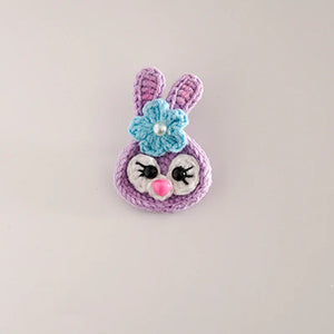 Girl Knitting Rabbit Brooches For Girl Clothes Bag Pendant