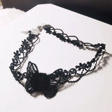 Vintage Velvet Butterfly Choker Necklace