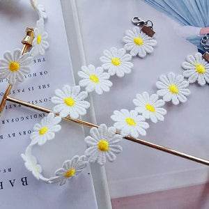 Girl Lace Gothic Choker Vintage Velvet Daisy Flower Necklace
