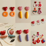 DIY Japan Jewelry Resin Semi-Pill Earrings