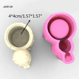 Silicone Mold for Barrel Gypsum Flower Pot Craft