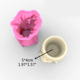 Girl & Bear Silicone Pot Mold for Succulent Clay Cement Plaster