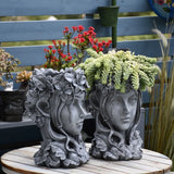 Girl Head Flower Pot Epoxy Mold Resin Mould