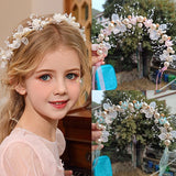 Pearl Flower Headband Bridal Wedding Crown Crystal Headpiece