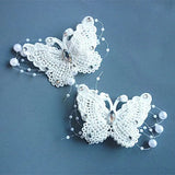 Girl's Tiara Lace Butterfly Hair Pin Flower Child's Hair Pin Trim
