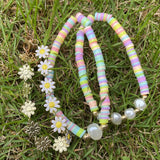 Bohemia Colorful Soft Pottery Pearl Bracelet