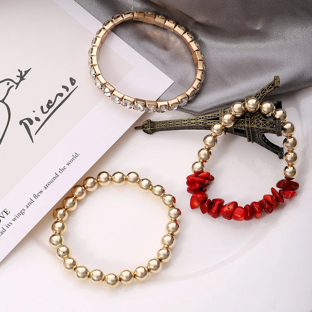 Girlgo Vintage Multi-layer Beaded Bracelet For Women