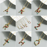 Girls 26 English Letter Clavicle Chain Bohemia Style