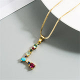 Girls 26 English Letter Clavicle Chain Bohemia Style