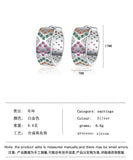 Fine Geometric Hoop Earrings for Women Lady Wedding Party