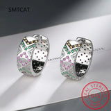 Fine Geometric Hoop Earrings for Women Lady Wedding Party