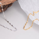 925 Silver Sequin Chain Necklace Pig Nose Choker Jewelry