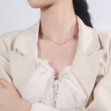 925 Silver Sequin Chain Necklace Pig Nose Choker Jewelry