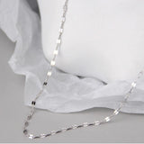 925 Silver Sequin Chain Necklace Pig Nose Choker Jewelry