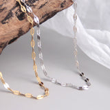 925 Silver Sequin Chain Necklace Pig Nose Choker Jewelry