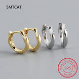 925 Silver Twist Hoop Earrings For Women DS4258
