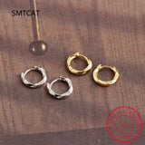 925 Silver Twist Hoop Earrings For Women DS4258