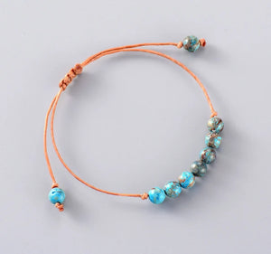 Girls Bracelet Natural Stone Friendship Beaded Bohemia Cord Bracelet