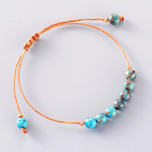 Girls Bracelet Natural Stone Friendship Beaded Bohemia Cord Bracelet
