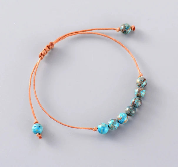 Girls Bracelet Natural Stone Friendship Beaded Bohemia Cord Bracelet