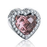 Girls Bracelets Bead DIY Jewelry with Radiant Heart Charms