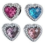 Girls Bracelets Bead DIY Jewelry with Radiant Heart Charms