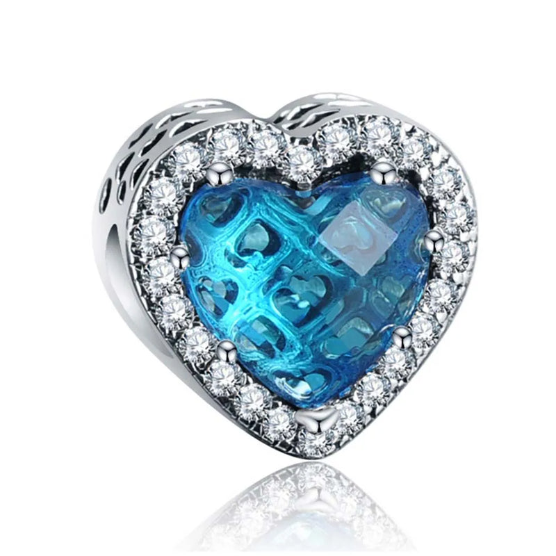 Girls Bracelets Bead DIY Jewelry with Radiant Heart Charms