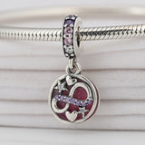 DIY Jewelry Bracelet Bead Silver Infinity Hearts & Stars Dangle Charm