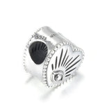 Silver DIY Heart Eye Bead Bracelets for Girls