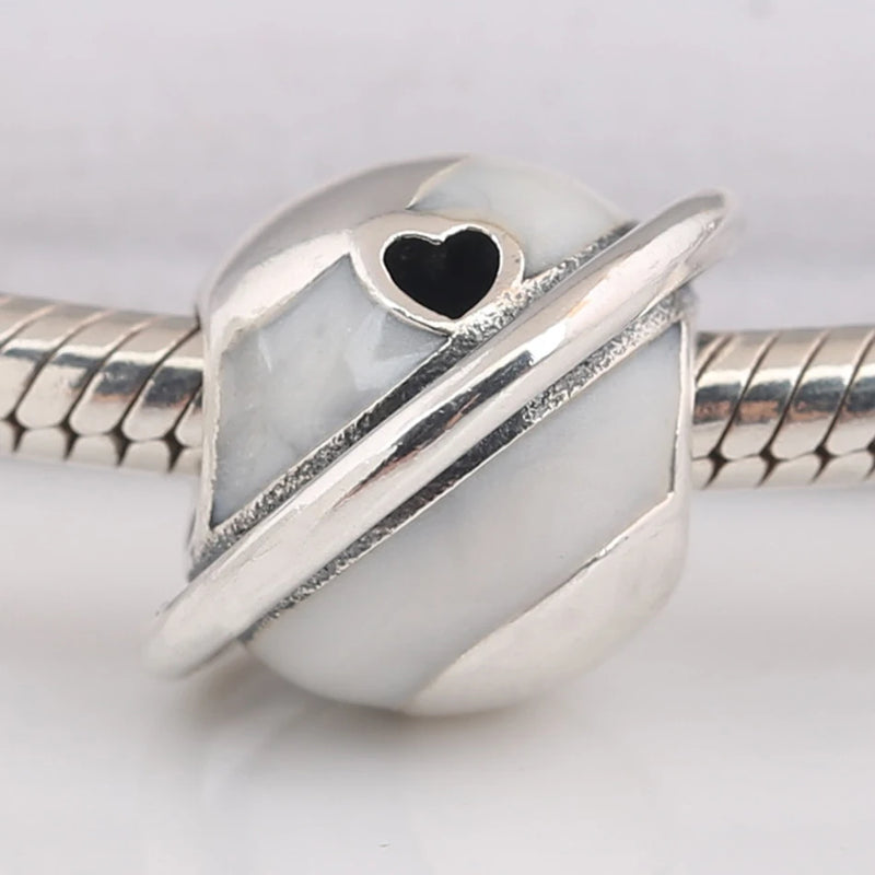 Enamel Bead Planet Of Love Charm Bracelet Bangle