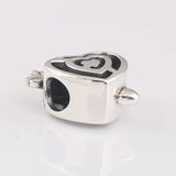 Girls Bracelet Bead Path to Love Arrow Heart Charms Lady Bangle Silver DIY Jewel