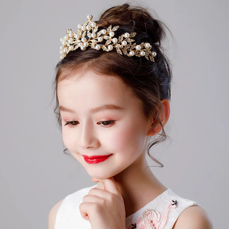 Girls' Crown Headdress Children's Princess Crown Girl Birthday Hair Accessories