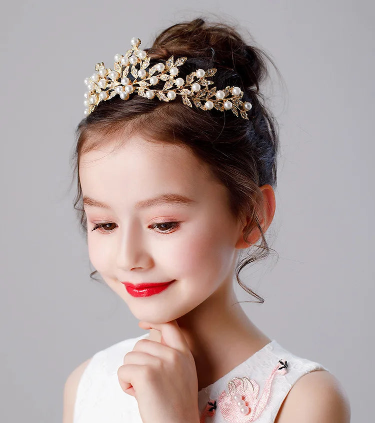 Girls' Crown Headdress Children's Princess Crown Girl Birthday Hair Accessories