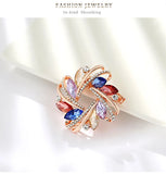 Crystal Flower Brooch Scarf Clip Banquet Brooch Pin AH165