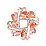 Crystal Flower Brooch Scarf Clip Banquet Brooch Pin AH165