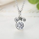 Mickey Pendant Necklace 925 Silver Stainless Steel Jewelry