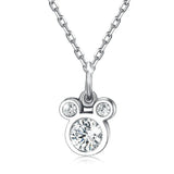 Mickey Pendant Necklace 925 Silver Stainless Steel Jewelry