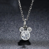 Mickey Pendant Necklace 925 Silver Stainless Steel Jewelry