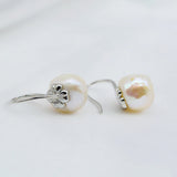 Baroque Style Freshwater Pearl Earrings - Sterling Silver