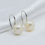 Baroque Style Freshwater Pearl Earrings - Sterling Silver