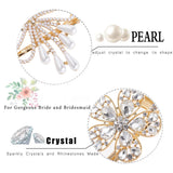 Girls Flowers Hair Clips Pearl Rhinestone Large Duckbill Claw Clip