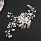 Pearl Tiaras Wedding Hair Accessories Rhinestone Crown Hairband