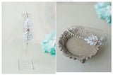 Girls Leaf Crystal Hair Band Headbands Beaded Hairbands
